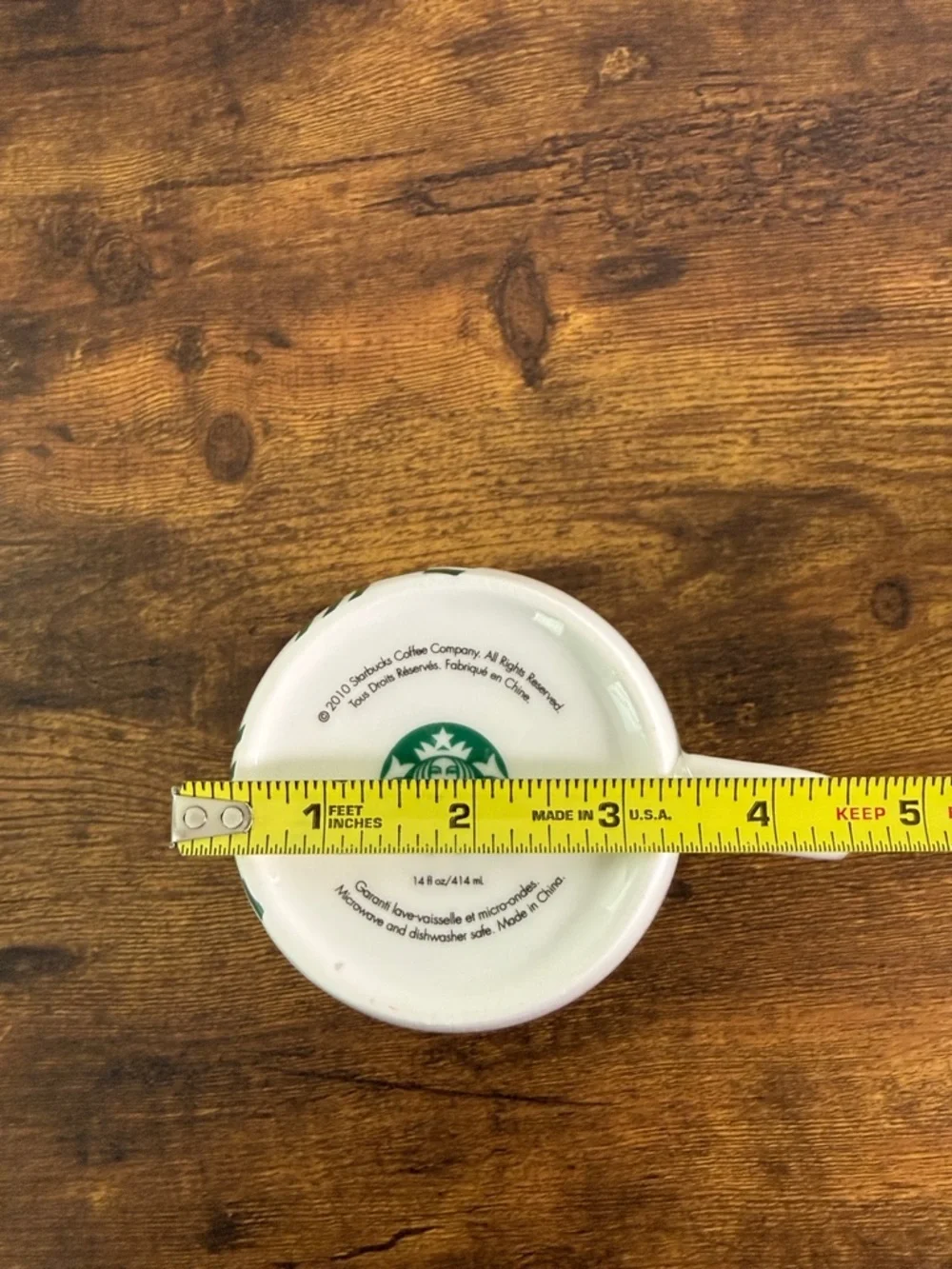 Starbucks White Mug with Green Siren Emblem, 14 Oz